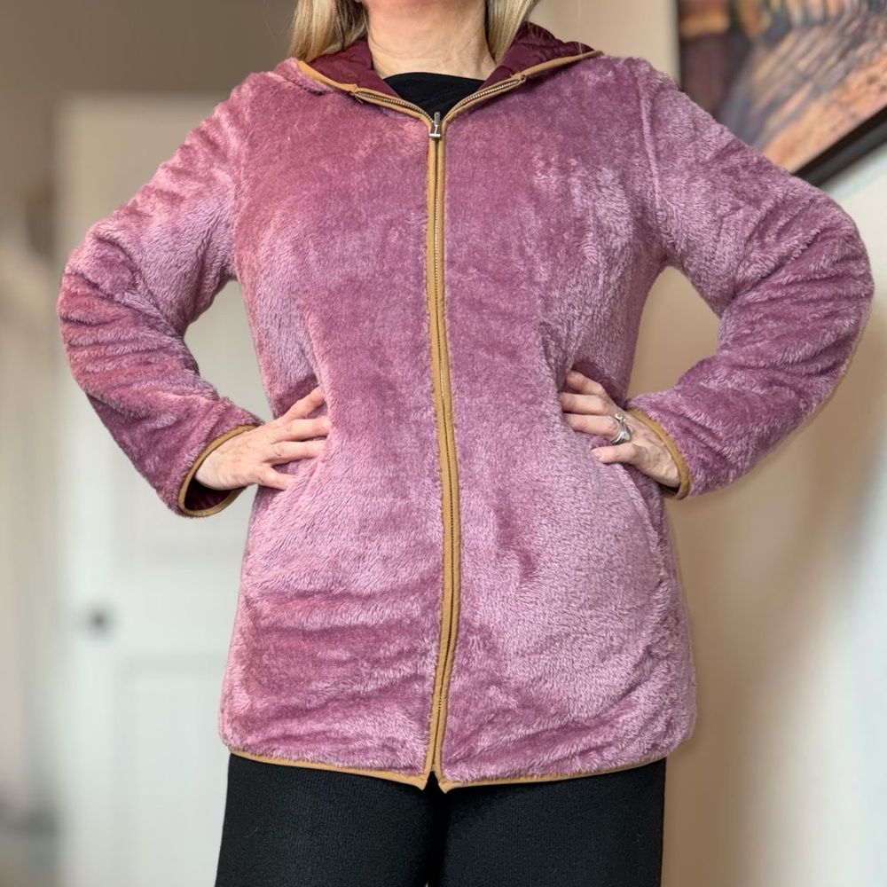 Susan Graver Maroon Quilted Puffer Jacket - Picture 6 of 16